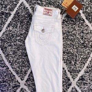 white true religion bell bottom jeans